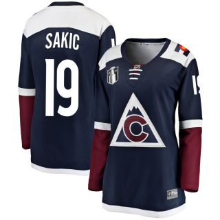 Women's Joe Sakic Colorado Avalanche Fanatics Branded Alternate 2022 Stanley Cup Final Patch Jersey - Breakaway Navy