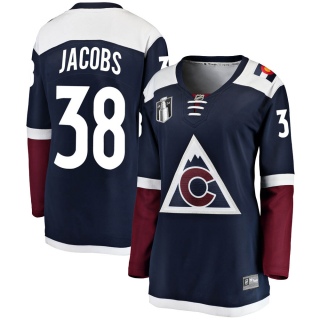 Women's Josh Jacobs Colorado Avalanche Fanatics Branded Alternate 2022 Stanley Cup Final Patch Jersey - Breakaway Navy