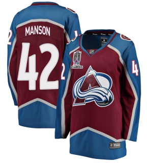 Women's Josh Manson Colorado Avalanche Fanatics Branded Maroon Home 2022 Stanley Cup Champions Jersey - Breakaway