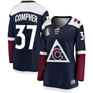 Women's J.t. Compher Colorado Avalanche Fanatics Branded J.T. Compher Alternate 2022 Stanley Cup Final Patch Jersey - Breakaway 