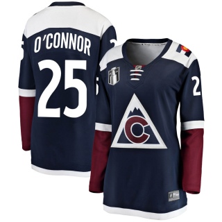 Women's Logan O'Connor Colorado Avalanche Fanatics Branded Alternate 2022 Stanley Cup Final Patch Jersey - Breakaway Navy