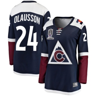 Women's Oskar Olausson Colorado Avalanche Fanatics Branded Alternate 2022 Stanley Cup Champions Jersey - Breakaway Navy
