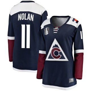 Women's Owen Nolan Colorado Avalanche Fanatics Branded Alternate 2022 Stanley Cup Final Patch Jersey - Breakaway Navy
