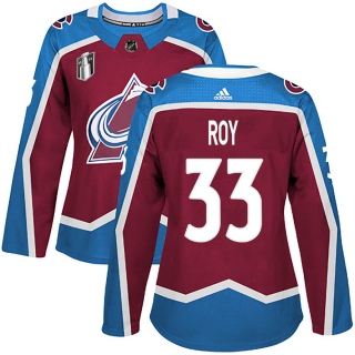 Women's Patrick Roy Colorado Avalanche Adidas Burgundy Home 2022 Stanley Cup Final Patch Jersey - Authentic