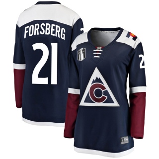 Women's Peter Forsberg Colorado Avalanche Fanatics Branded Alternate 2022 Stanley Cup Final Patch Jersey - Breakaway Navy