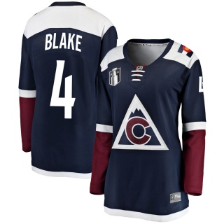 Women's Rob Blake Colorado Avalanche Fanatics Branded Alternate 2022 Stanley Cup Final Patch Jersey - Breakaway Navy