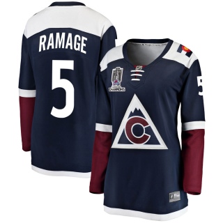 Women's Rob Ramage Colorado Avalanche Fanatics Branded Alternate 2022 Stanley Cup Champions Jersey - Breakaway Navy