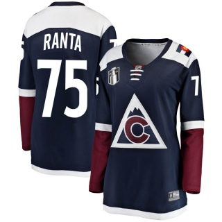 Women's Sampo Ranta Colorado Avalanche Fanatics Branded Alternate 2022 Stanley Cup Final Patch Jersey - Breakaway Navy