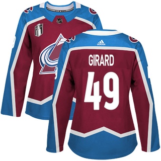 Women's Samuel Girard Colorado Avalanche Adidas Burgundy Home 2022 Stanley Cup Final Patch Jersey - Authentic