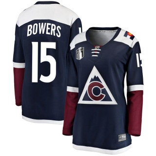 Women's Shane Bowers Colorado Avalanche Fanatics Branded Alternate 2022 Stanley Cup Final Patch Jersey - Breakaway Navy