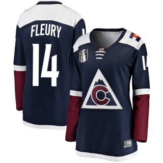 Women's Theoren Fleury Colorado Avalanche Fanatics Branded Alternate 2022 Stanley Cup Final Patch Jersey - Breakaway Navy
