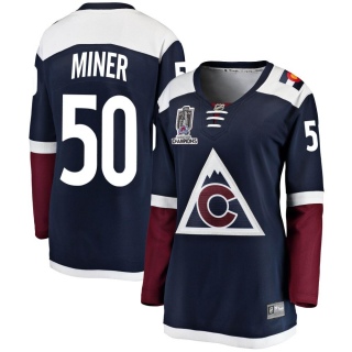 Women's Trent Miner Colorado Avalanche Fanatics Branded Alternate 2022 Stanley Cup Champions Jersey - Breakaway Navy