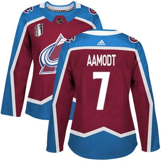 Women's Wyatt Aamodt Colorado Avalanche Adidas Burgundy Home 2022 Stanley Cup Final Patch Jersey - Authentic