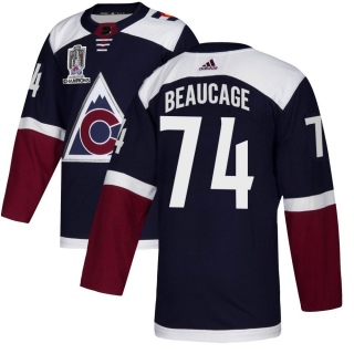 Youth Alex Beaucage Colorado Avalanche Adidas Alternate 2022 Stanley Cup Champions Jersey - Authentic Navy
