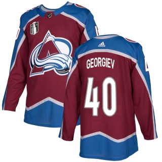 Youth Alexandar Georgiev Colorado Avalanche Adidas Burgundy Home 2022 Stanley Cup Final Patch Jersey - Authentic