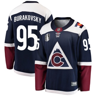 Youth Andre Burakovsky Colorado Avalanche Fanatics Branded Alternate 2022 Stanley Cup Final Patch Jersey - Breakaway Navy