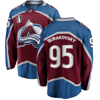 Youth Andre Burakovsky Colorado Avalanche Fanatics Branded Maroon Home 2022 Stanley Cup Final Patch Jersey - Breakaway