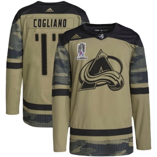 Youth Andrew Cogliano Colorado Avalanche Adidas Military Appreciation Practice 2022 Stanley Cup Champions Jersey - Authentic Cam