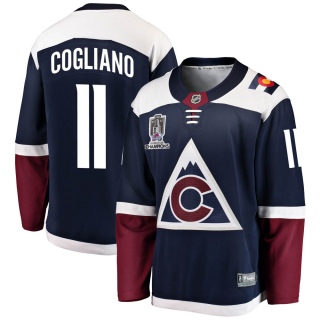 Youth Andrew Cogliano Colorado Avalanche Fanatics Branded Alternate 2022 Stanley Cup Champions Jersey - Breakaway Navy