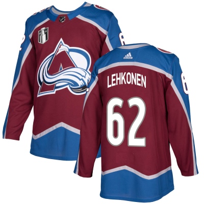 Youth Artturi Lehkonen Colorado Avalanche Adidas Burgundy Home 2022 Stanley Cup Final Patch Jersey - Authentic