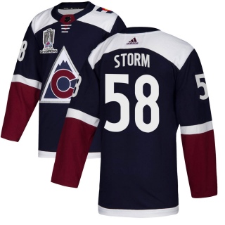Youth Ben Storm Colorado Avalanche Adidas Alternate 2022 Stanley Cup Champions Jersey - Authentic Navy