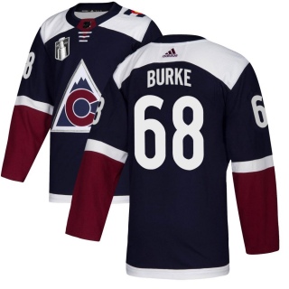 Youth Callahan Burke Colorado Avalanche Adidas Alternate 2022 Stanley Cup Final Patch Jersey - Authentic Navy