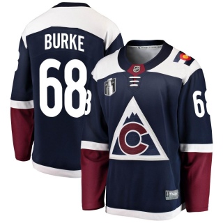 Youth Callahan Burke Colorado Avalanche Fanatics Branded Alternate 2022 Stanley Cup Final Patch Jersey - Breakaway Navy