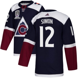 Youth Chris Simon Colorado Avalanche Adidas Alternate 2022 Stanley Cup Champions Jersey - Authentic Navy