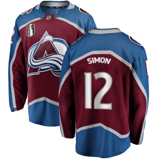 Youth Chris Simon Colorado Avalanche Fanatics Branded Maroon Home 2022 Stanley Cup Final Patch Jersey - Breakaway