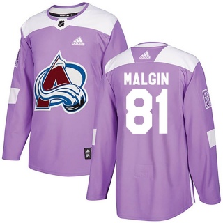 Youth Denis Malgin Colorado Avalanche Adidas Fights Cancer Practice Jersey - Authentic Purple