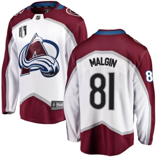 Youth Denis Malgin Colorado Avalanche Fanatics Branded Away 2022 Stanley Cup Final Patch Jersey - Breakaway White