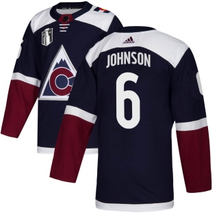 Youth Erik Johnson Colorado Avalanche Adidas Alternate 2022 Stanley Cup Final Patch Jersey - Authentic Navy