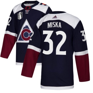 Youth Hunter Miska Colorado Avalanche Adidas Alternate 2022 Stanley Cup Final Patch Jersey - Authentic Navy