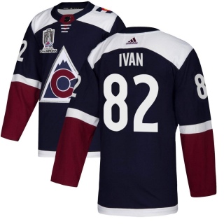 Youth Ivan Ivan Colorado Avalanche Adidas Alternate 2022 Stanley Cup Champions Jersey - Authentic Navy