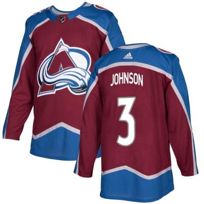 Youth Jack Johnson Colorado Avalanche Adidas Burgundy Home Jersey - Authentic