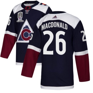 Youth Jacob MacDonald Colorado Avalanche Adidas Alternate 2022 Stanley Cup Champions Jersey - Authentic Navy