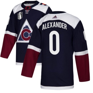 Youth Jett Alexander Colorado Avalanche Adidas Alternate 2022 Stanley Cup Final Patch Jersey - Authentic Navy