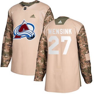 Youth John Wensink Colorado Avalanche Adidas Veterans Day Practice Jersey - Authentic Camo