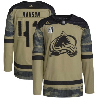 Youth Josh Manson Colorado Avalanche Adidas Military Appreciation Practice 2022 Stanley Cup Final Patch Jersey - Authentic Camo