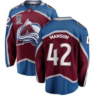 Youth Josh Manson Colorado Avalanche Fanatics Branded Maroon Home 2022 Stanley Cup Champions Jersey - Breakaway