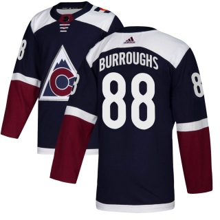 Youth Kyle Burroughs Colorado Avalanche Adidas Alternate Jersey - Authentic Navy