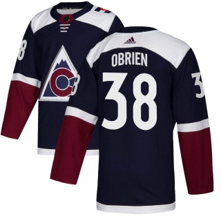 Youth Liam OBrien Colorado Avalanche Adidas Alternate Jersey - Authentic Navy