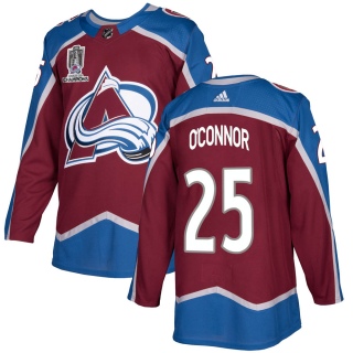 Youth Logan O'Connor Colorado Avalanche Adidas Burgundy Home 2022 Stanley Cup Champions Jersey - Authentic