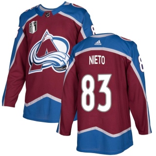 Youth Matt Nieto Colorado Avalanche Adidas Burgundy Home 2022 Stanley Cup Final Patch Jersey - Authentic