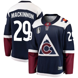 Youth Nathan MacKinnon Colorado Avalanche Fanatics Branded Alternate 2022 Stanley Cup Final Patch Jersey - Breakaway Navy