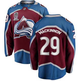 Youth Nathan MacKinnon Colorado Avalanche Fanatics Branded Maroon Home 2022 Stanley Cup Champions Jersey - Breakaway