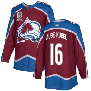Youth Nicolas Aube-Kubel Colorado Avalanche Adidas Burgundy Home 2022 Stanley Cup Champions Jersey - Authentic