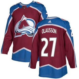 Youth Oskar Olausson Colorado Avalanche Adidas Burgundy Home Jersey - Authentic