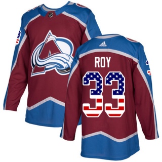 Youth Patrick Roy Colorado Avalanche Adidas Burgundy USA Flag Fashion Jersey - Authentic Red