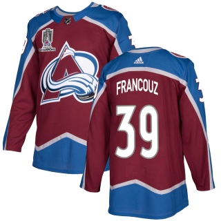 Youth Pavel Francouz Colorado Avalanche Adidas Burgundy Home 2022 Stanley Cup Champions Jersey - Authentic